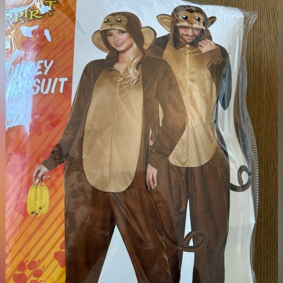 NWT Adult Monkey Costume Onsie - Picture 1 of 4
